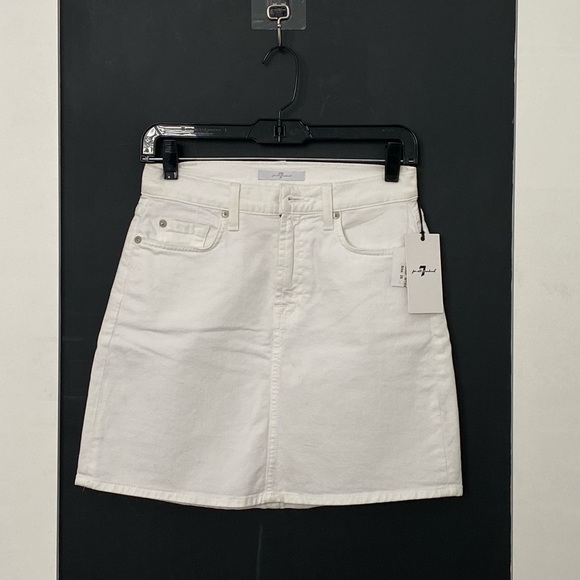 NWT 7 For All Mankind Women's Denim Mini Skirt (Size 25) - Picture 3 of 9